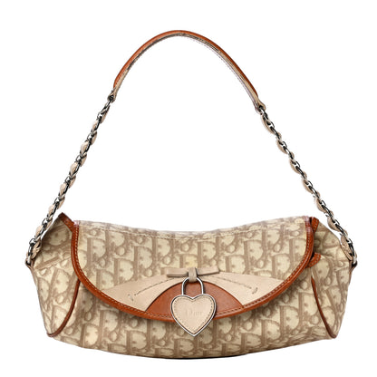 Christian Dior Monogram Romantique Trotter Flap Bag Beige 1 of 18