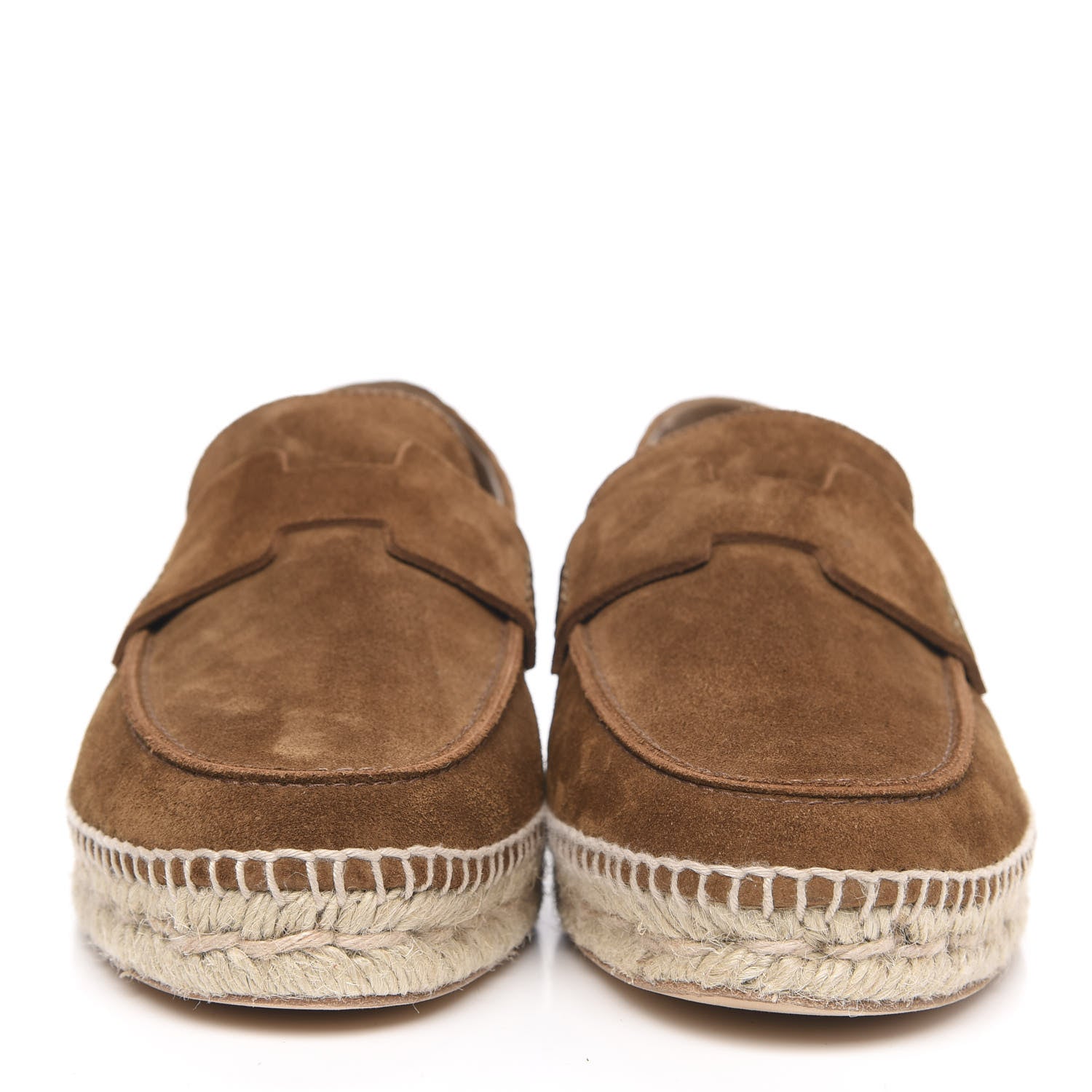 Hermes Suede Calfskin Womens Trip Espadrilles 40 Brun Fume 2 of 8