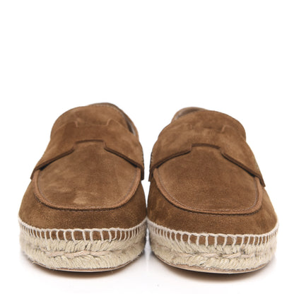 Hermes Suede Calfskin Womens Trip Espadrilles 40 Brun Fume 2 of 8