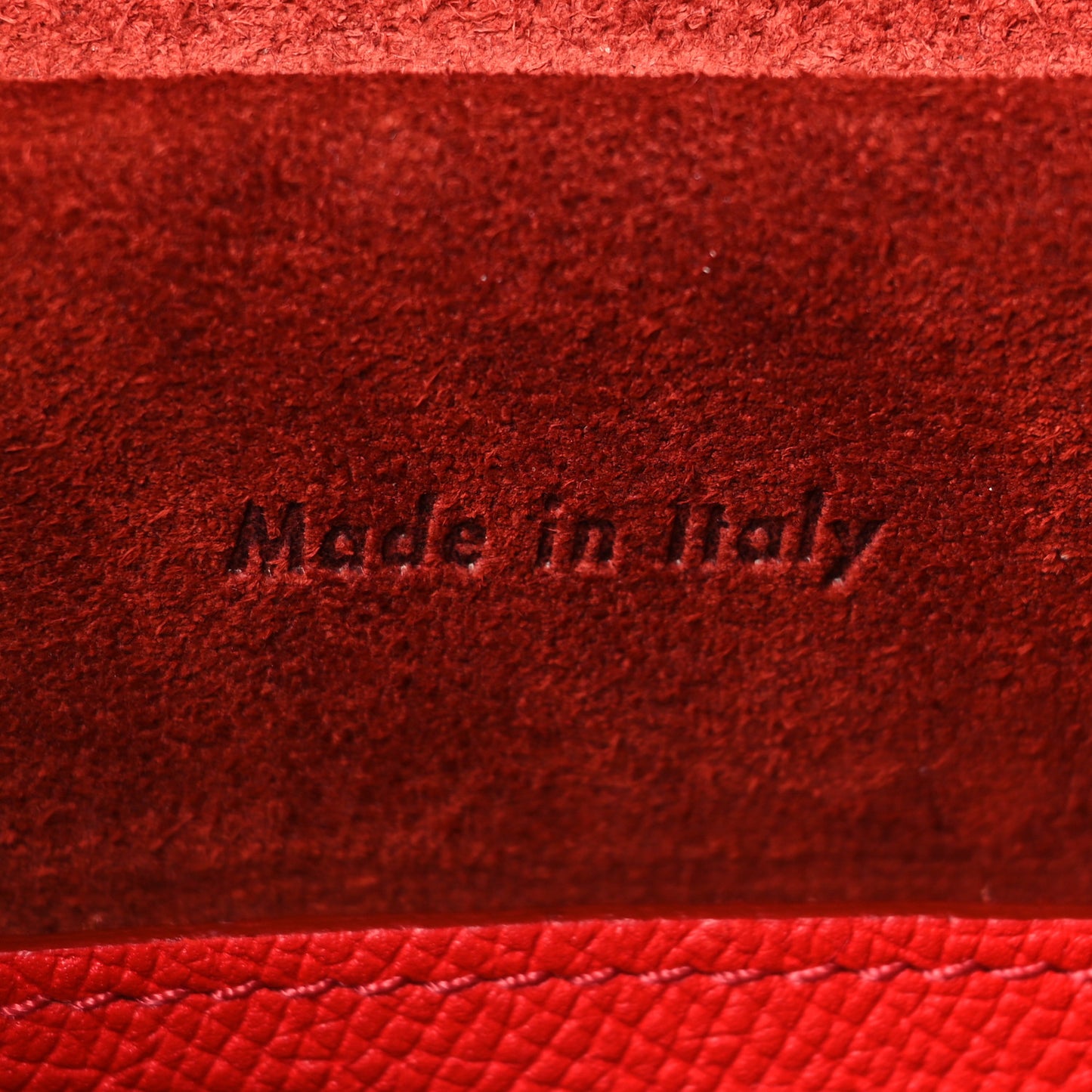 Baby Grained Calfskin Micro Belt Bag Coquelicot