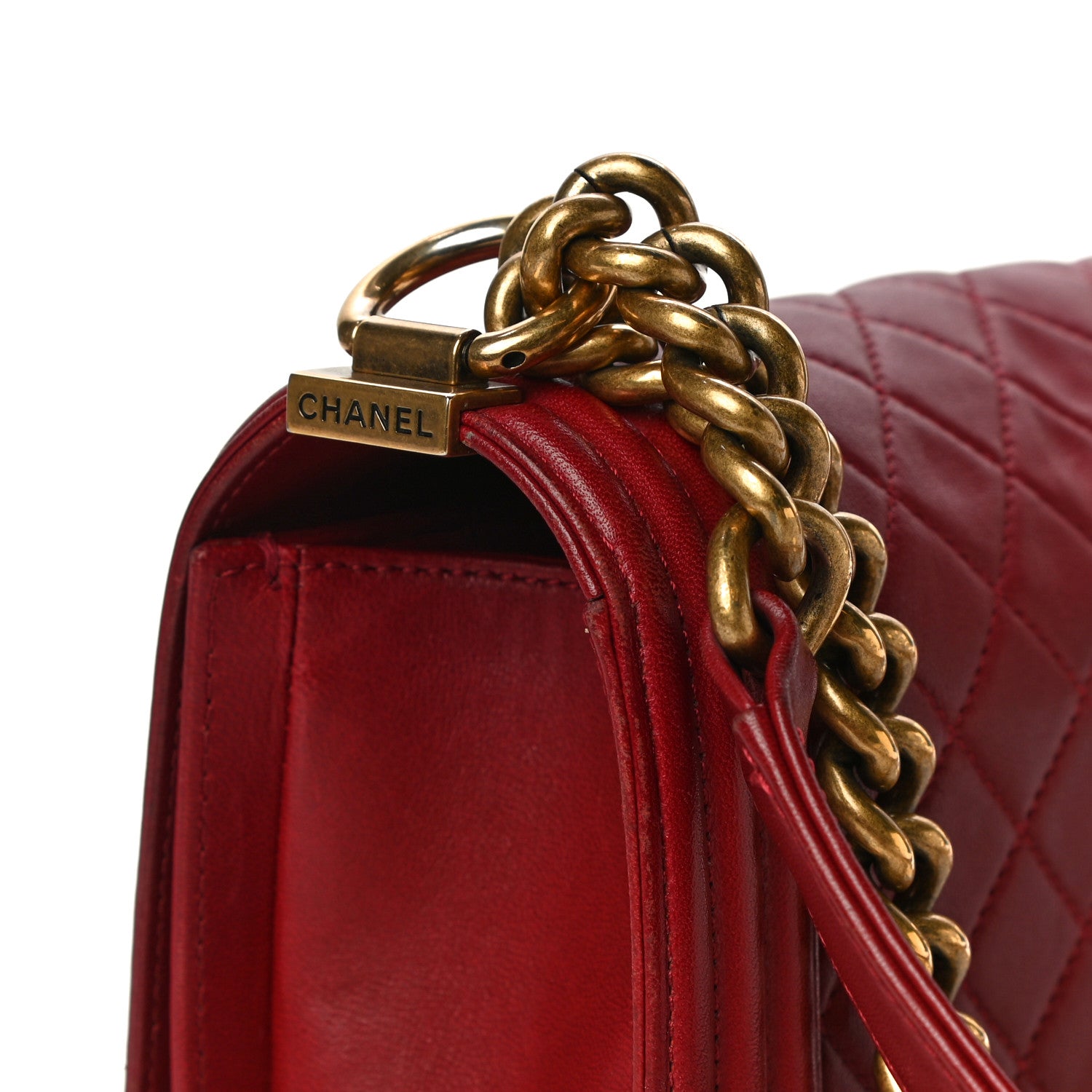 Chanel Calfskin Quilted Medium Boy Flap Red 20 of 21