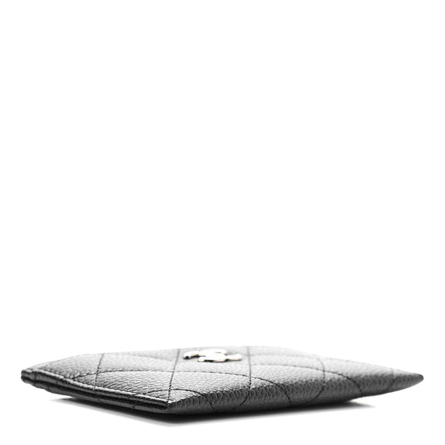 Caviar Quilted Card Holder Black