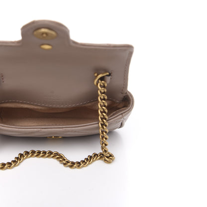 Gucci Calfskin Matelasse Heart GG Marmont 2.0 Coin Purse On A Chain Porcelain Rose 5 of 10
