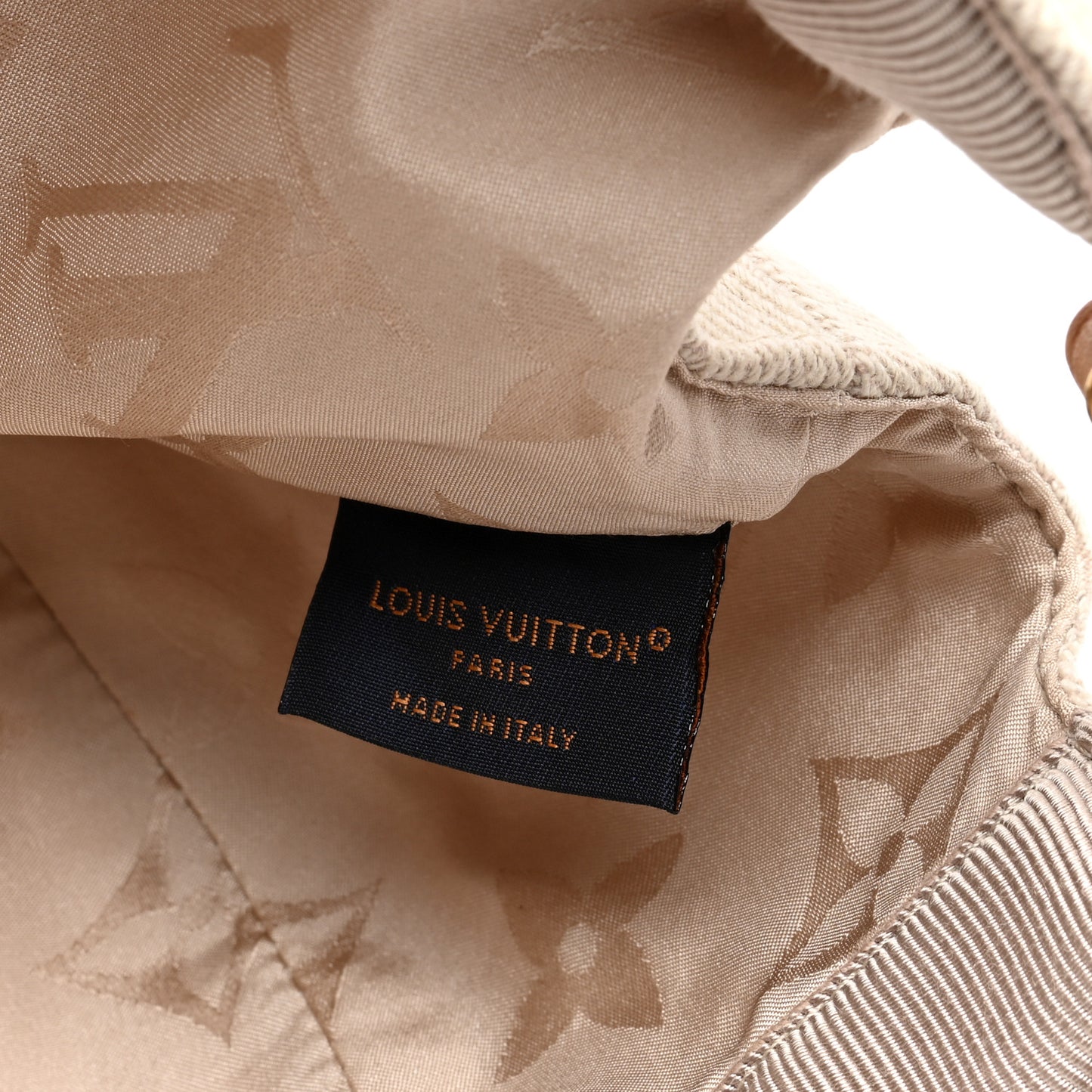 Cotton Monogram Jacquard Be My Cap Beige