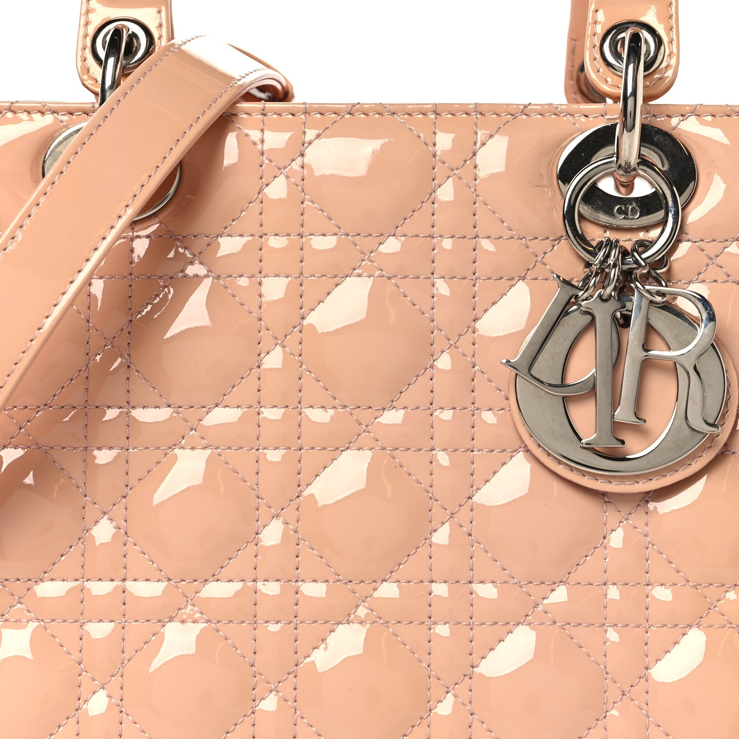 Christian Dior Patent Cannage Medium Lady Dior Rose Clair 8 of 10