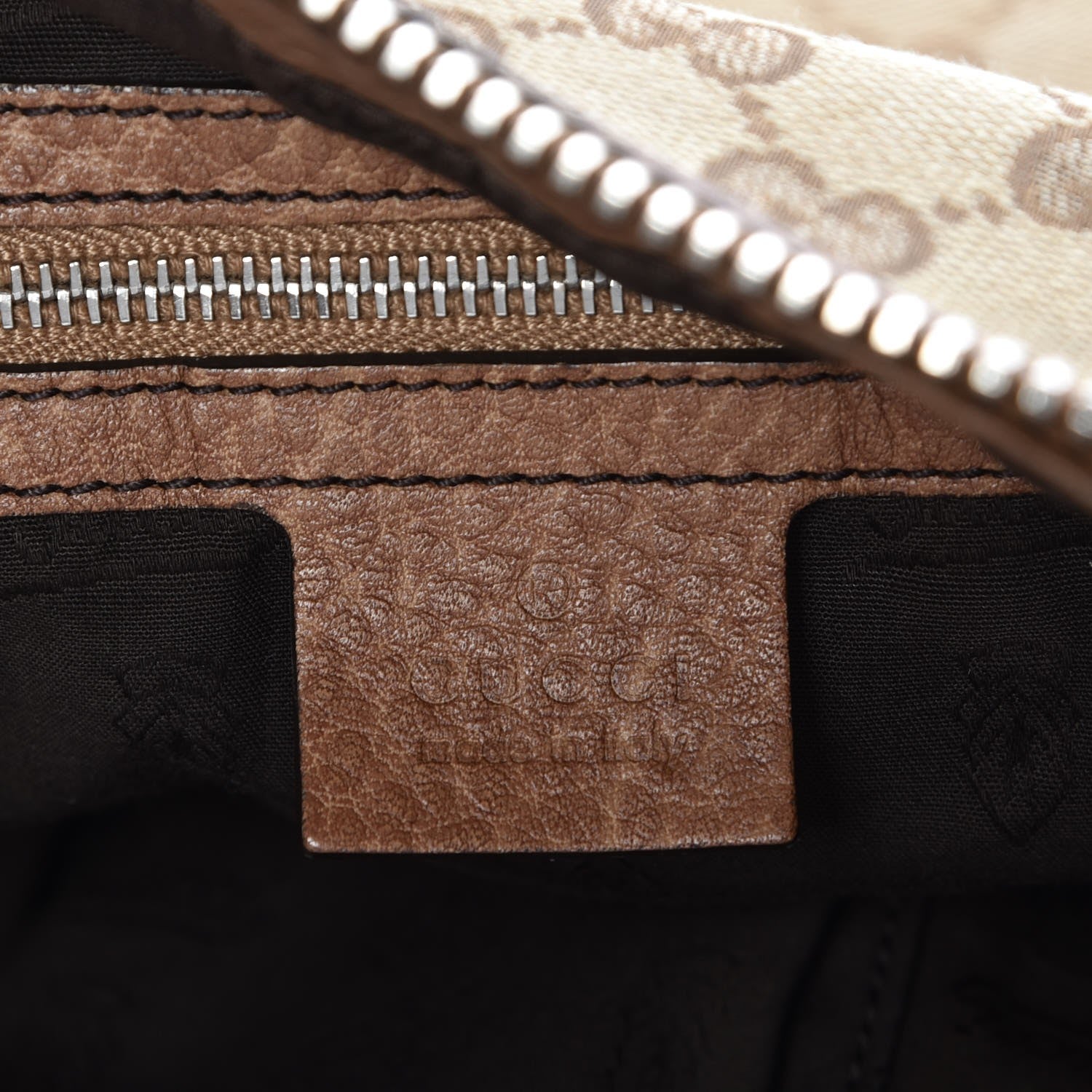 Gucci Monogram Medium Bamboo Bar Hobo Brown 6 of 9