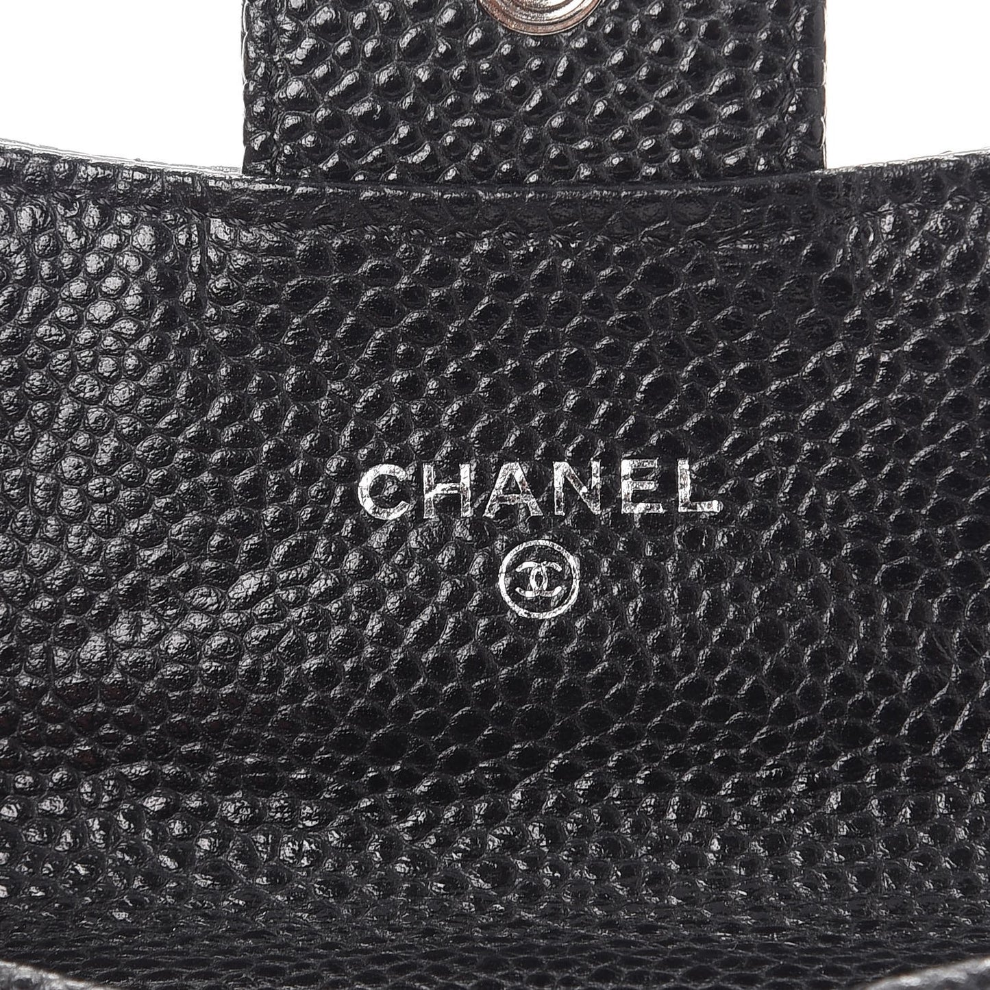 Caviar Quilted Coin Purse Black