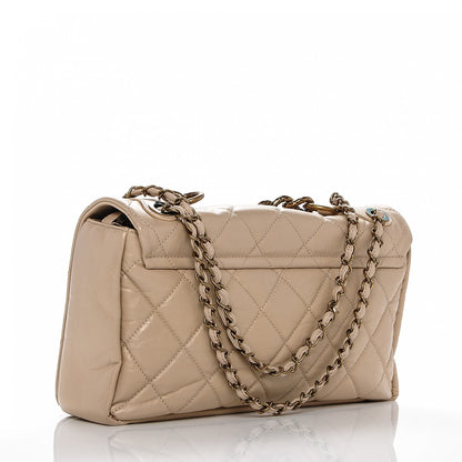 Chanel Calfskin Quilted Medium Pondichery Flap Beige 3 of 8