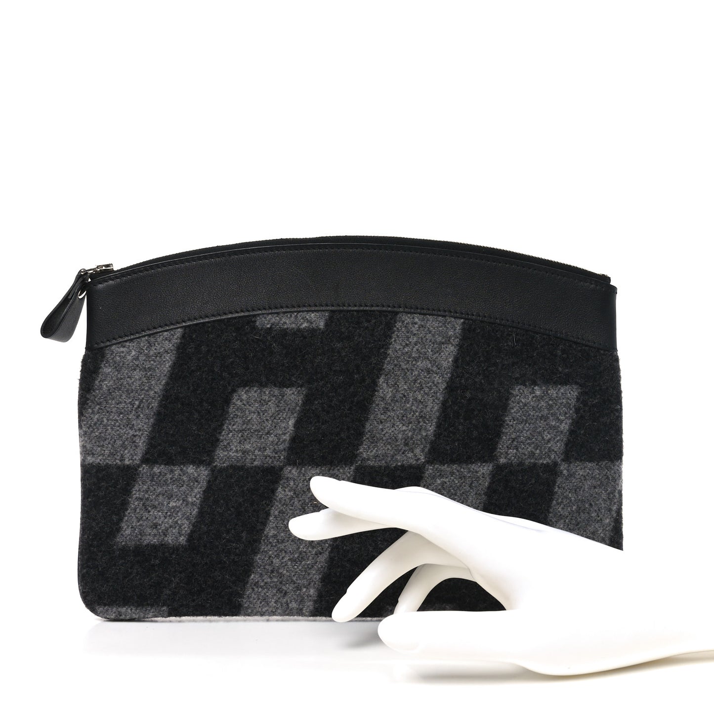 Cashmere Sac Bazar Pouch PM Black Grey