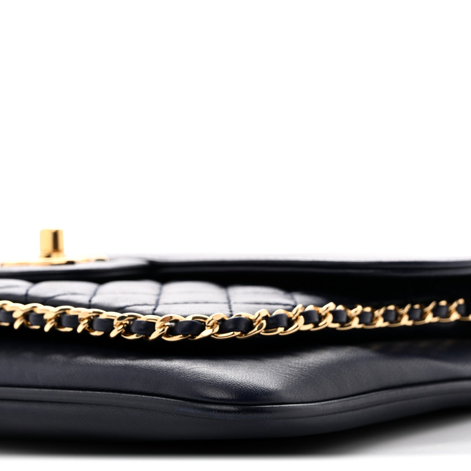 Chanel Lambskin Quilted Large CC Unchained Crossbody Navy 9 of 10