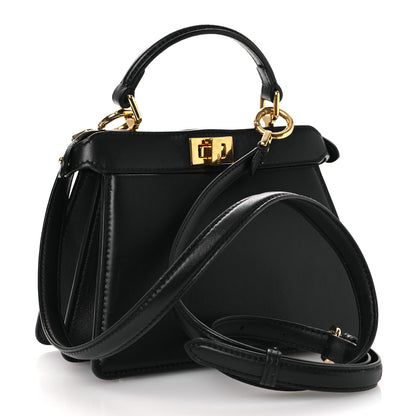 Fendi Shiny Nappa Petite Peekaboo I SEE U Satchel Black 3 of 13