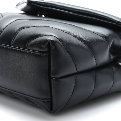 Saint Laurent Calfskin Y Quilted Monogram Toy Loulou Crossbody Bag Black 8 of 10