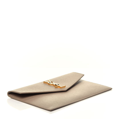 Saint Laurent Grain De Poudre Uptown Pouch Dark Beige 4 of 7