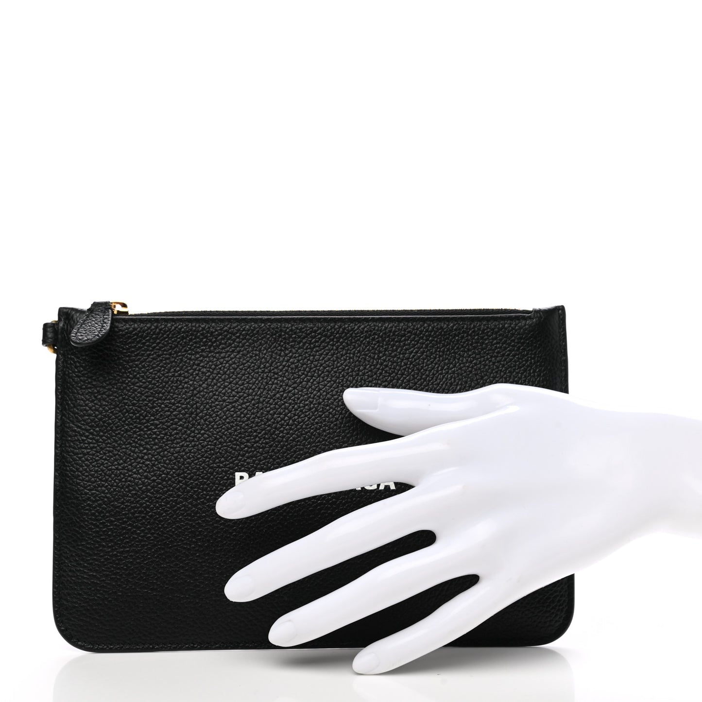 Grained Calfskin Logo Long Coin Card Holder Black