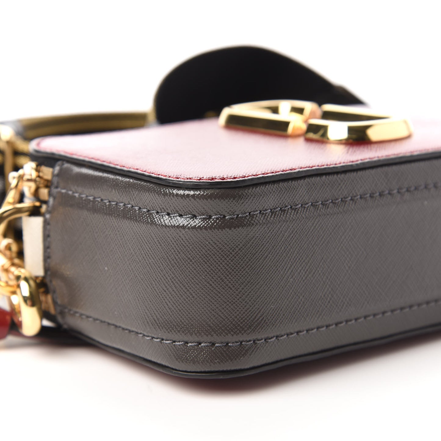 Saffiano Small Snapshot Camera Bag Red Multicolor