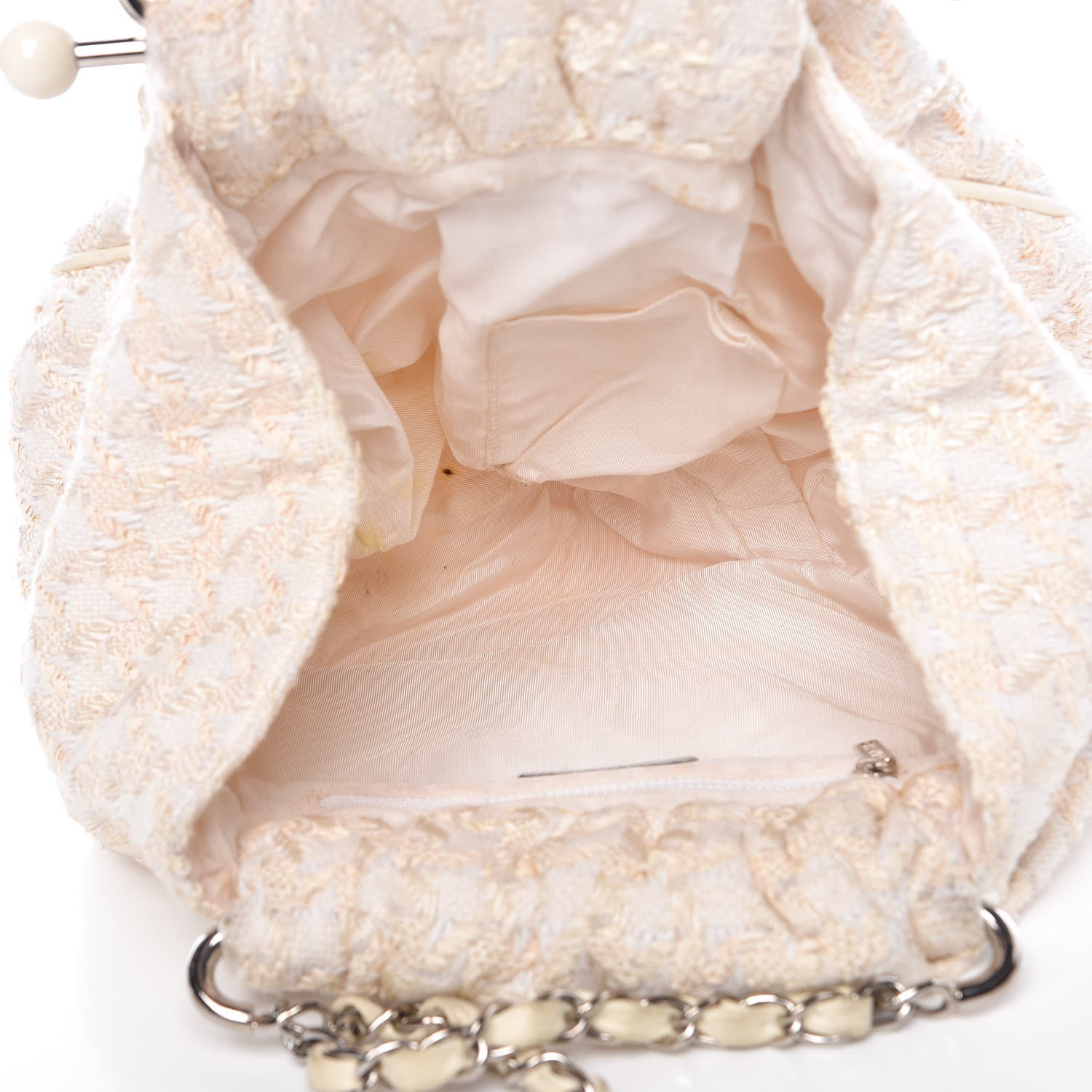Chanel Tweed Boucle Knitting Bag Ivory 5 of 14