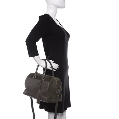 Saint Laurent Calfskin Suede Classic Duffle 6 Khaki 3 of 11