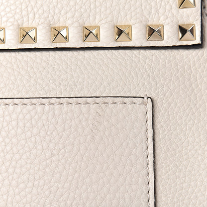Valentino Garavani Grained Calfskin Rockstud Saddle Bag Light Ivory 10 of 10