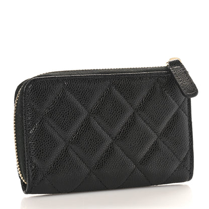 Chanel Caviar Quilted Zipped Key Holder Case Black 3 of 10