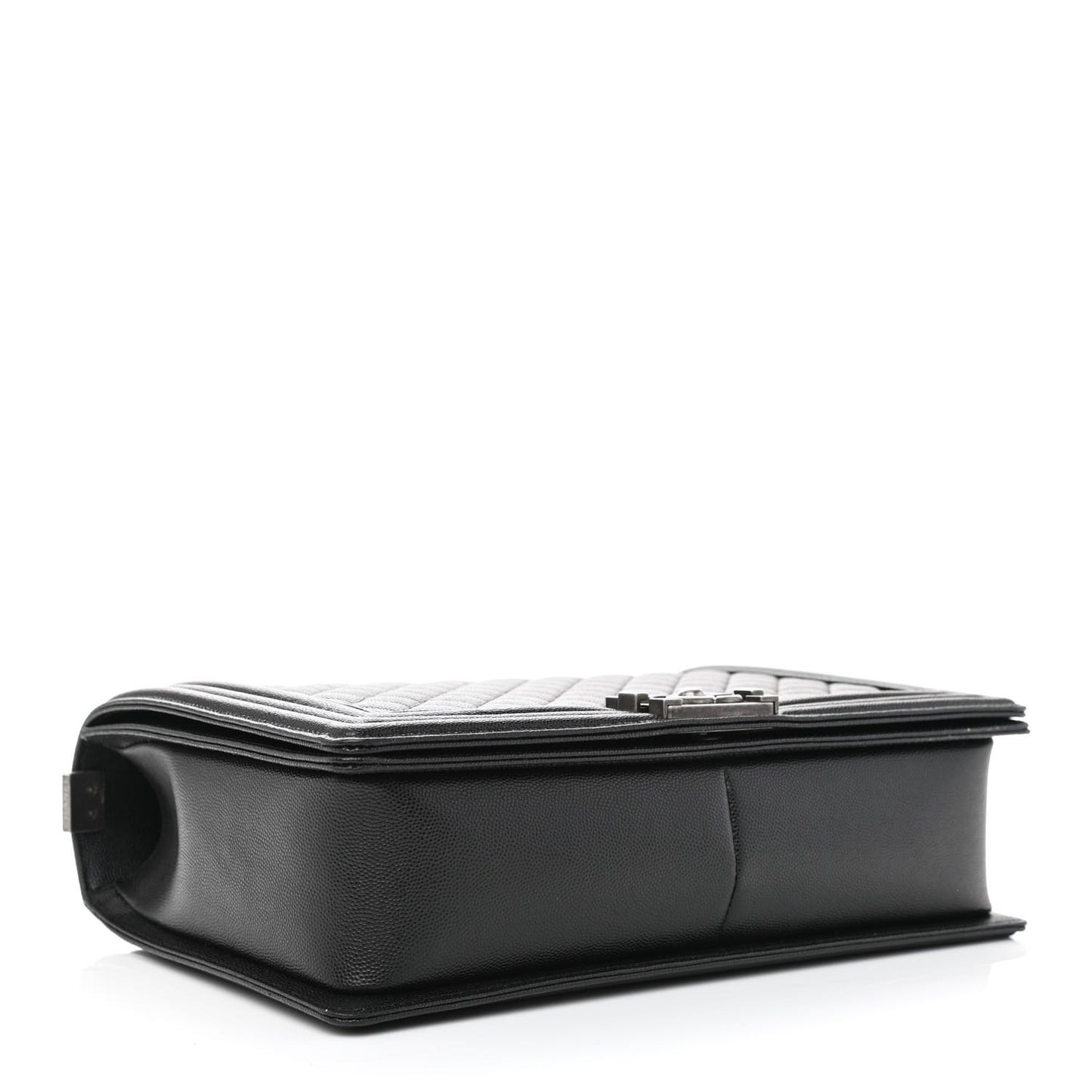 Caviar Quilted Large Boy Flap Black