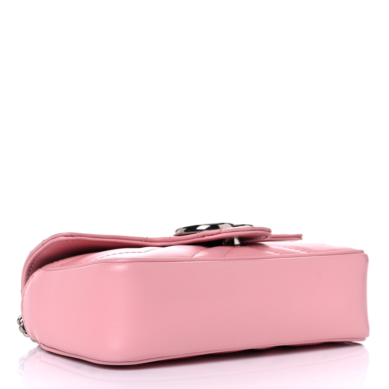 Gucci Calfskin Matelasse Super Mini GG Marmont Shoulder Bag Wild Rose 4 of 10