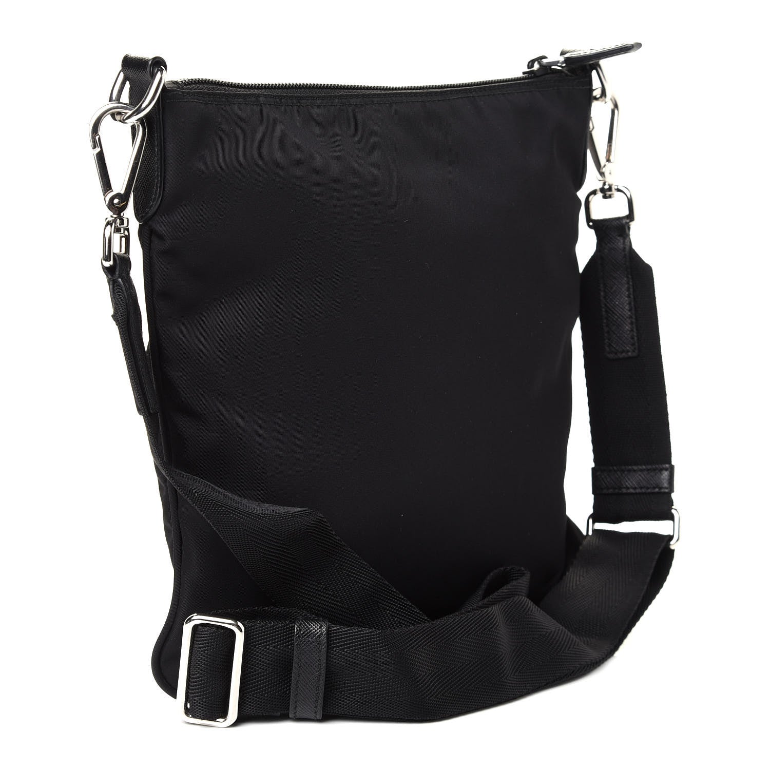 Prada Nylon Saffiano Flat Messenger Bag Black 3 of 8
