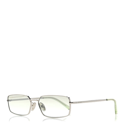 Prada Metal Rectangular Sunglasses SPR A60 Light Green Silver 1 of 8