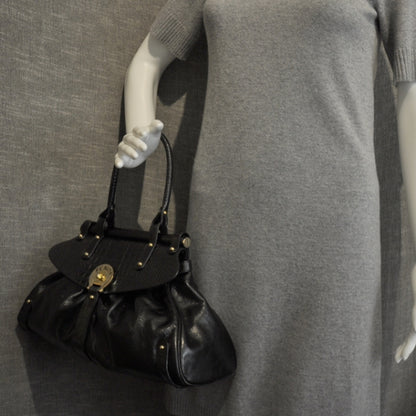 Fendi Leather Croc Medium Magic Bag Black 1 of 2