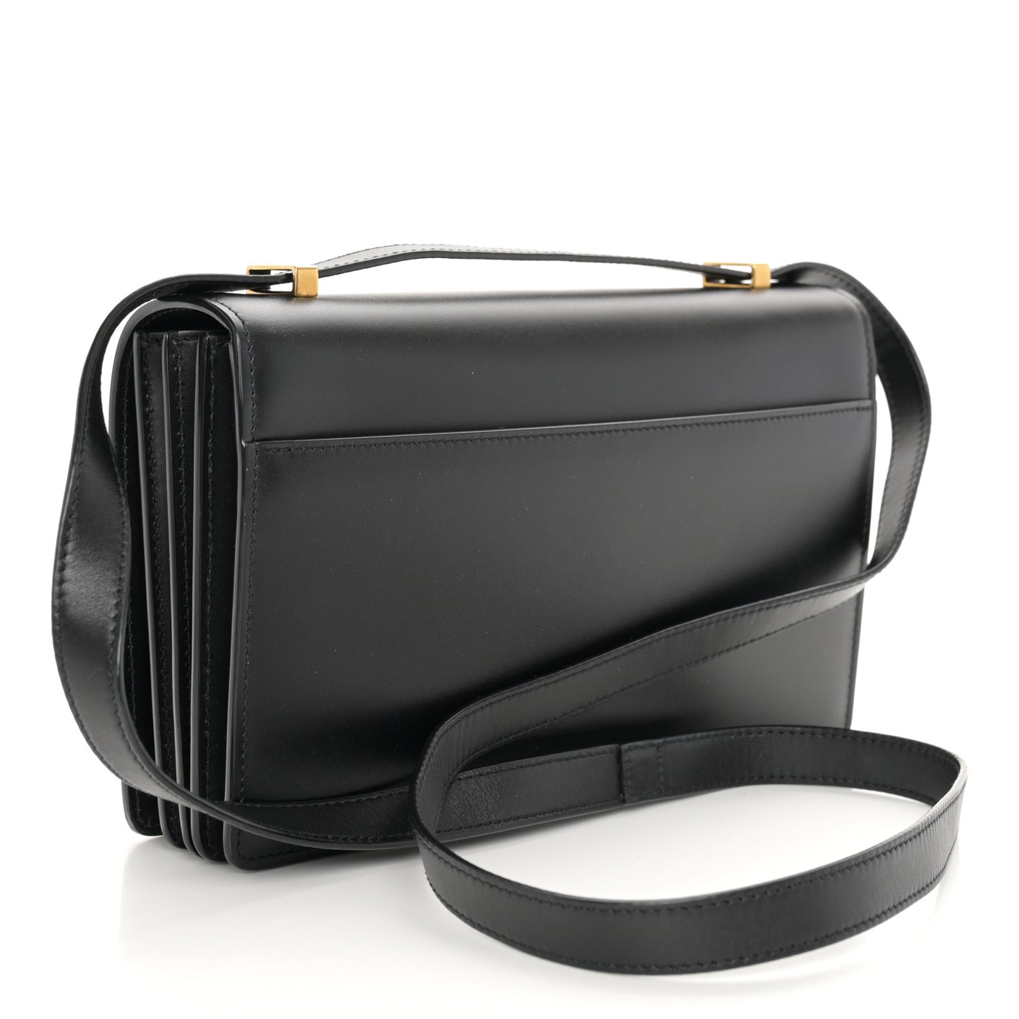 Calfskin Monogram Small Dylan Shoulder Bag Black