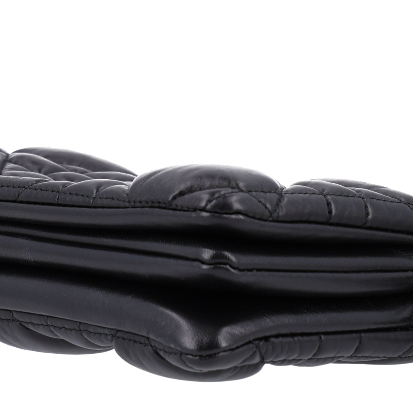 Calfskin Macrocannage Mini Caro Bag Black