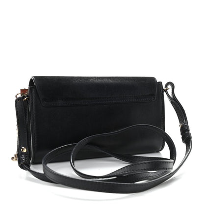 Chloe Suede Calfskin Faye Wallet On Strap Black 3 of 16