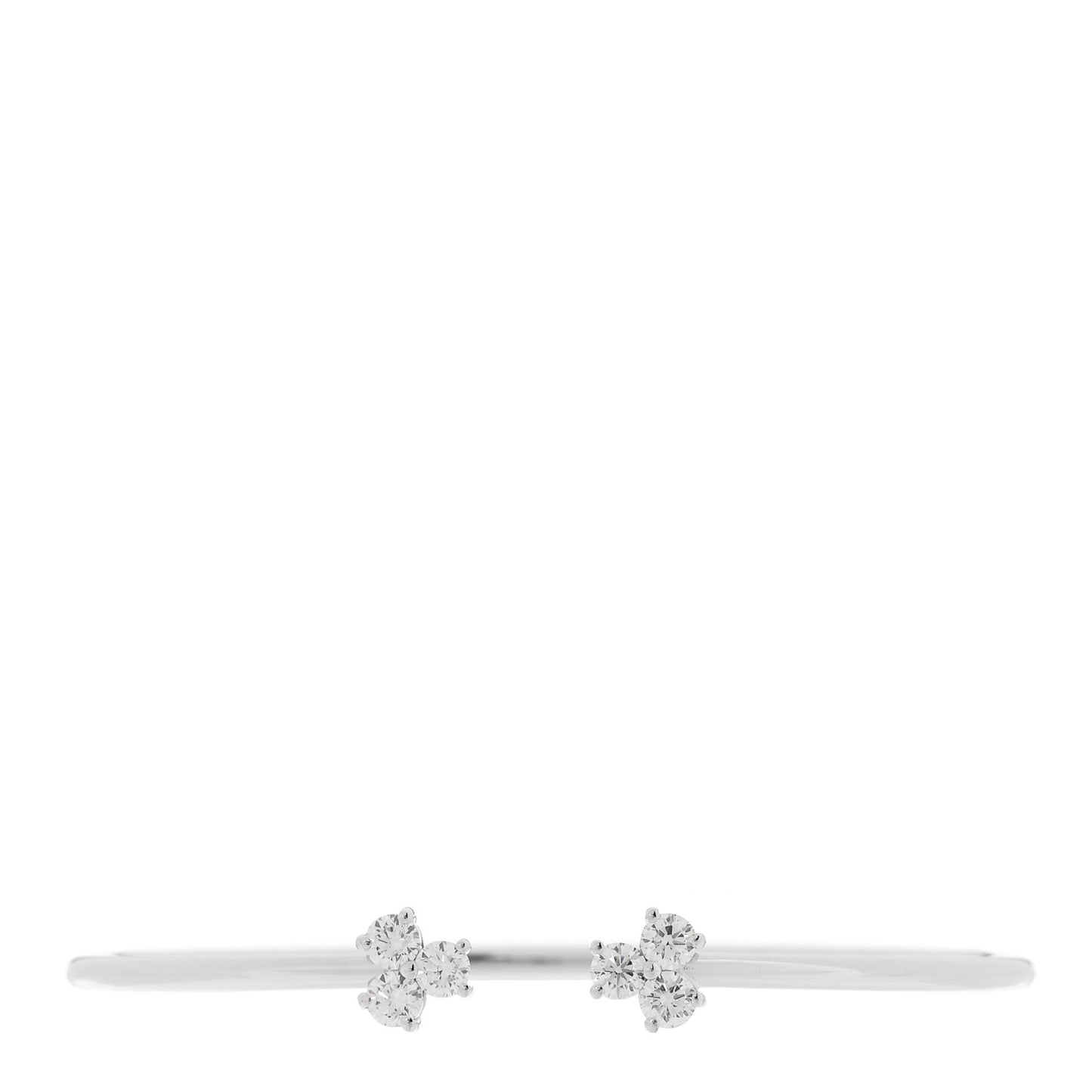 18K White Gold Diamond Aria Wire Bracelet