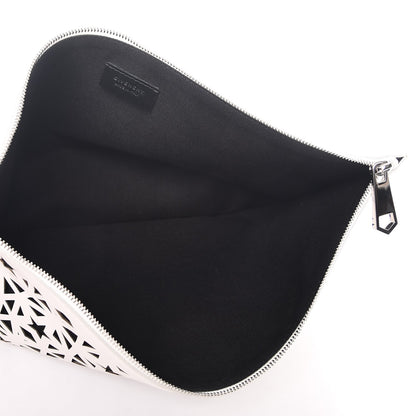 Givenchy Lambskin Star Print Large Pandora Pouch White Black 5 of 8