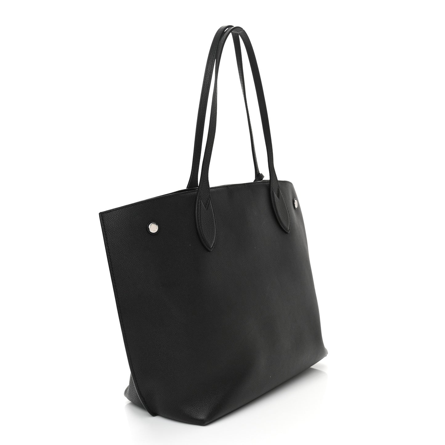 Calfskin Lockme Go Tote Black