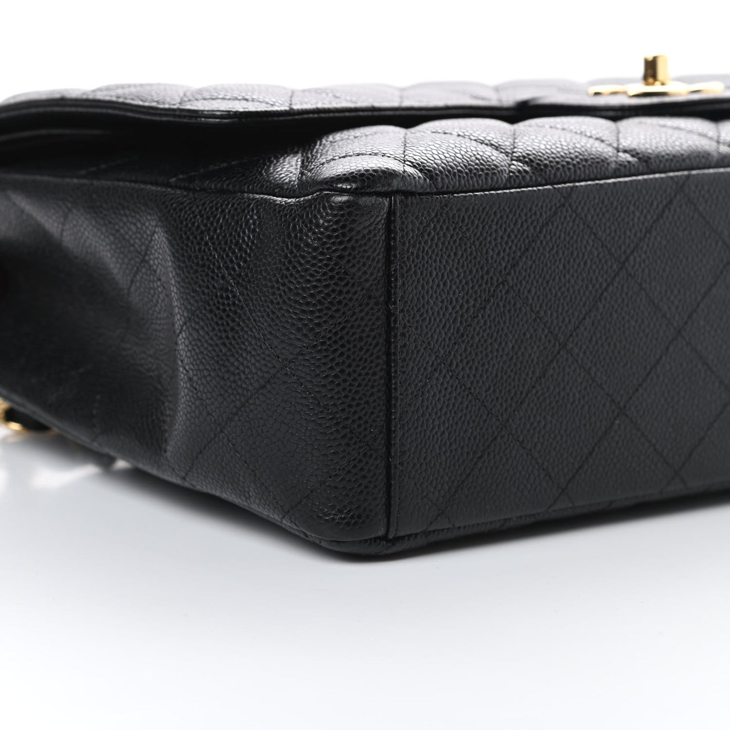 Caviar Quilted Maxi Double Flap Black