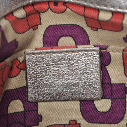 Gucci Guccissima Small Britt Tassel Shoulder Bag Silver 6 of 18