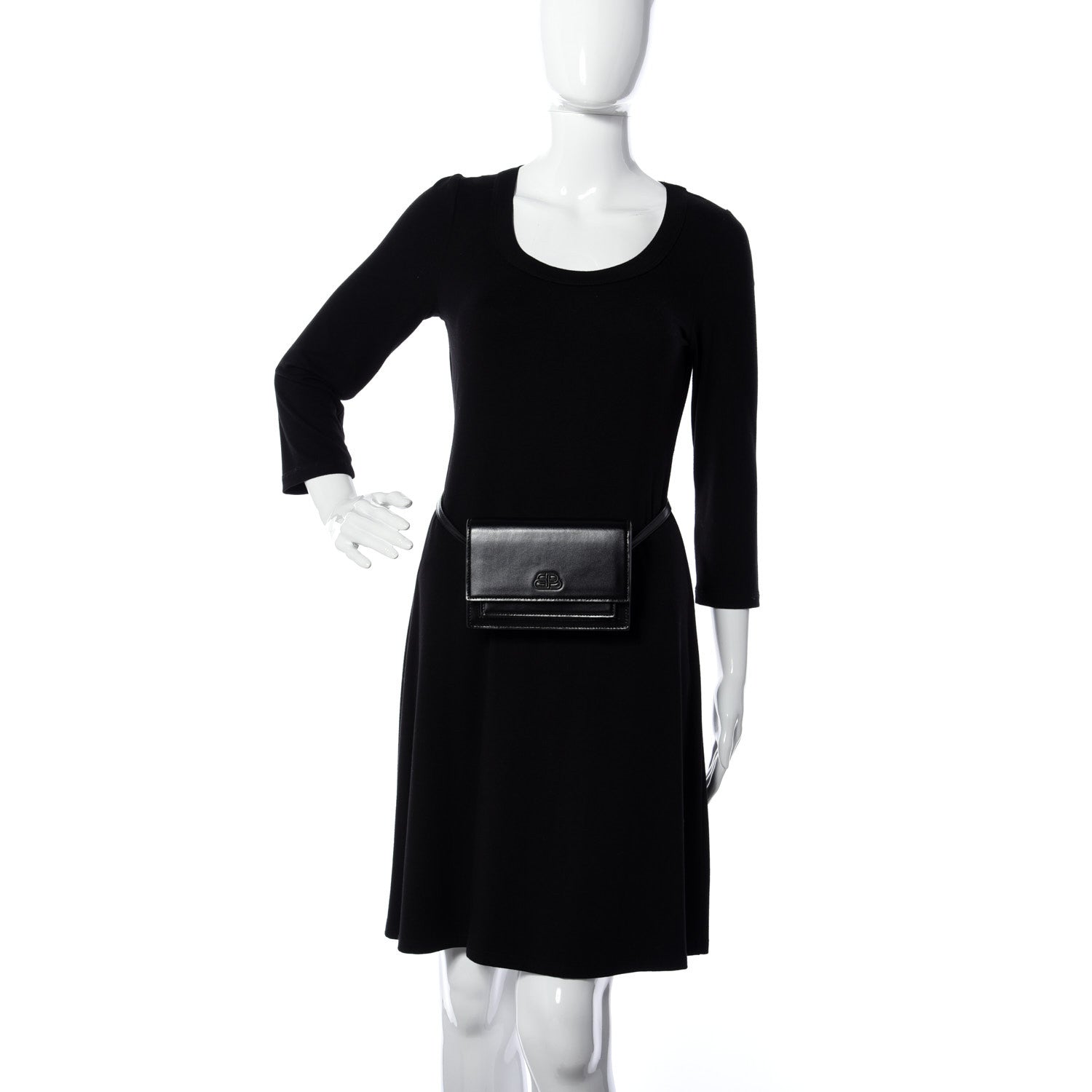 Balenciaga Shiny Box Calfskin Monochrome XS Sharp Belt Bag Black 2 of 8