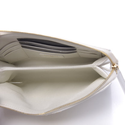 Chanel Shiny Goatskin Quilted 19 Small Pouch With Handle White 5 of 10