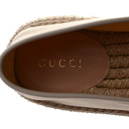Gucci Canvas Logo Espadrilles 39 Greggio White 7 of 8