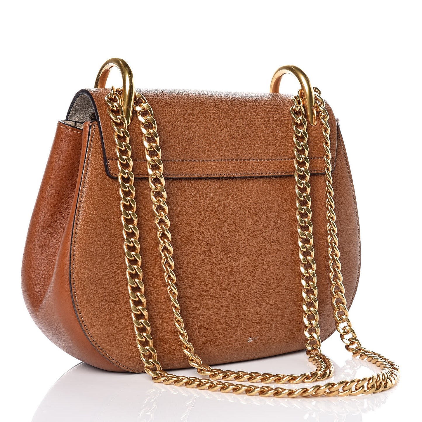 Grained Lambskin Drew Shoulder Bag Caramel
