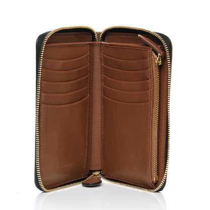 Burberry Calfskin Horseferry Check Medium Marston Zip Around Wallet Tan 5 of 8