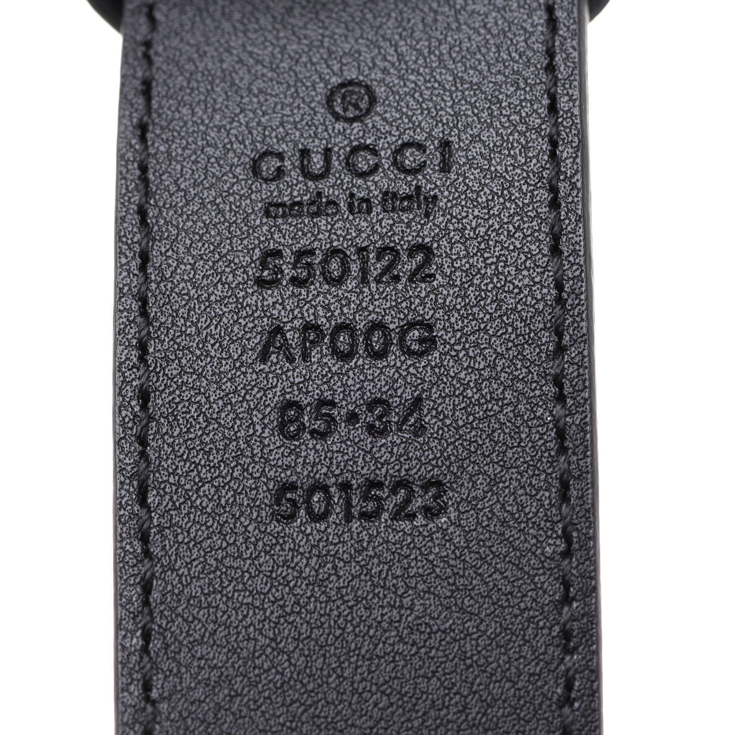 Gucci Calfskin Zumi 30mm Belt 85 34 Black 3 of 4