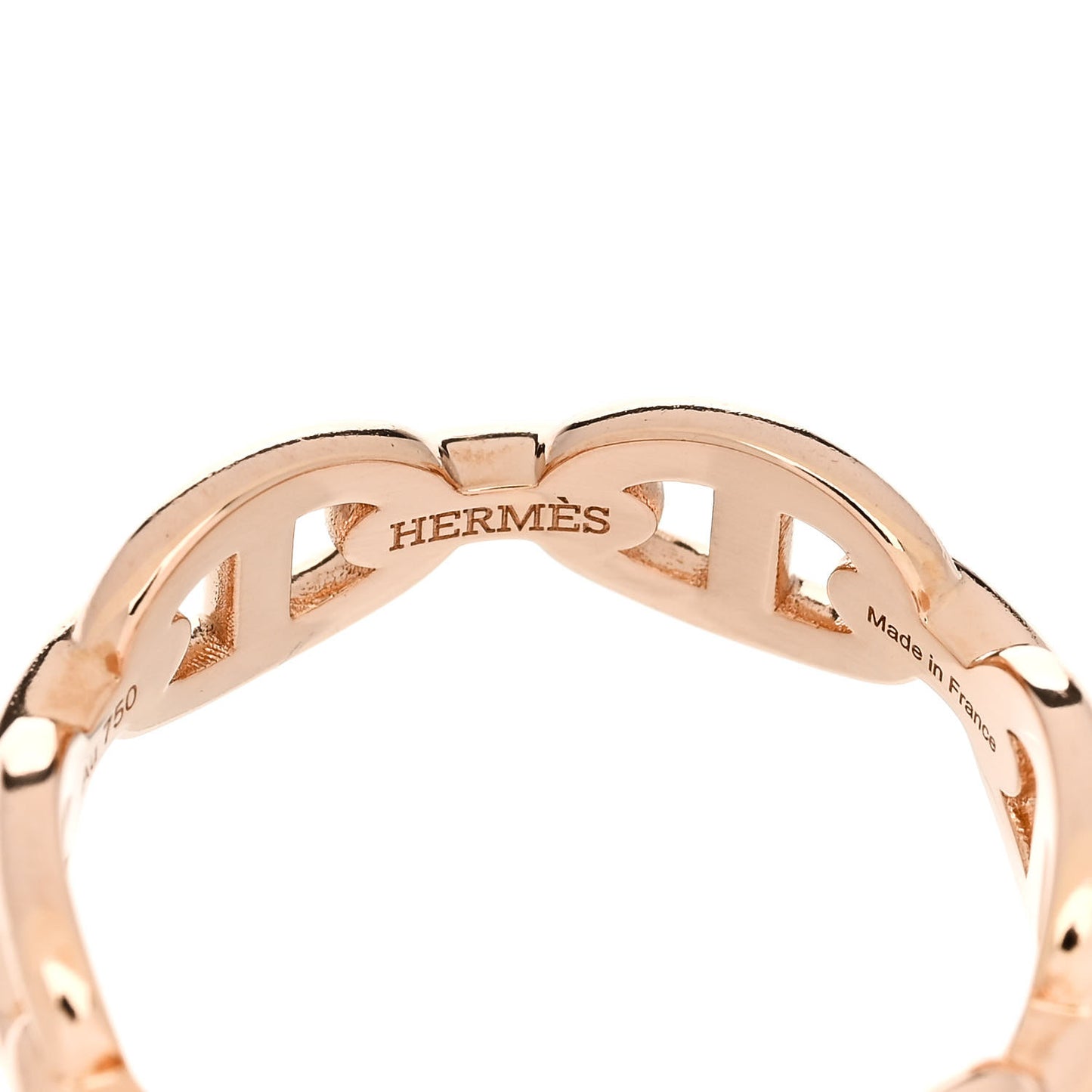18K Rose Gold PM Chaine d'Ancre Enchainee Ring 55 7.25
