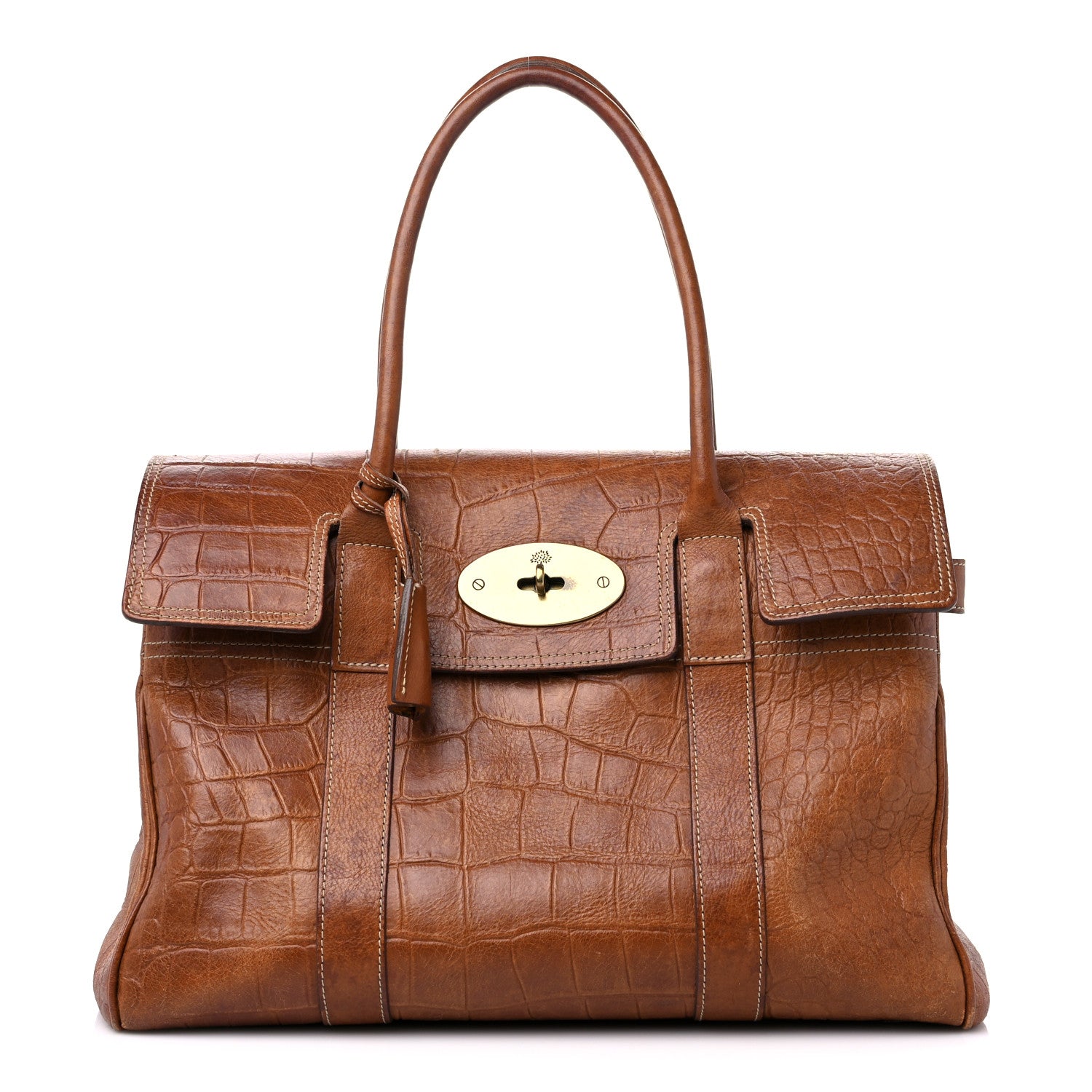 Mulberry Crocodile Embossed Bayswater Oak 1 of 23