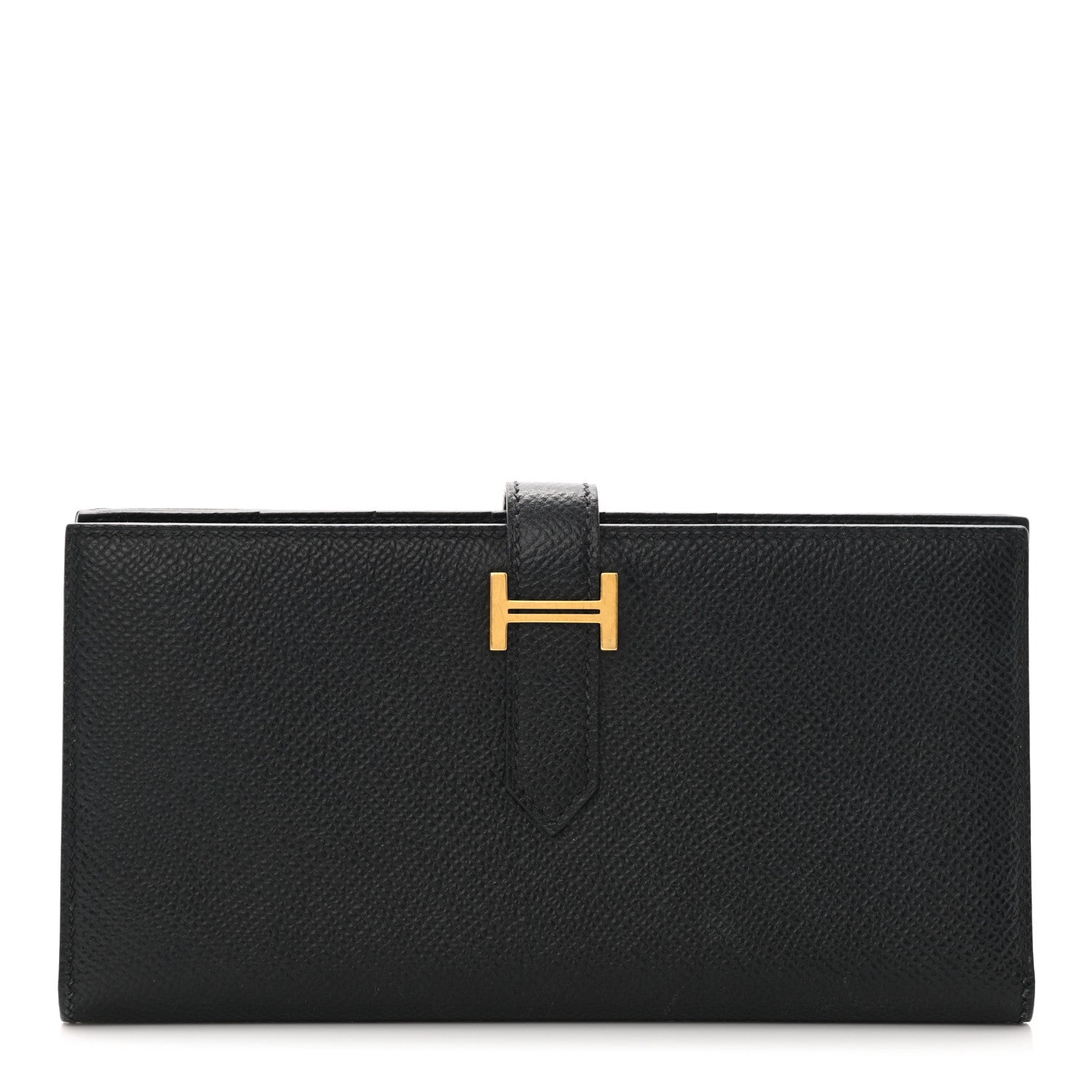 Hermes Epsom Bearn Gusset Wallet Black 1 of 8