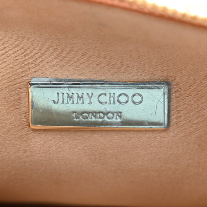 Jimmy Choo Satin Crystal Embellished Callie Tasseled Clutch Gold 6 of 10