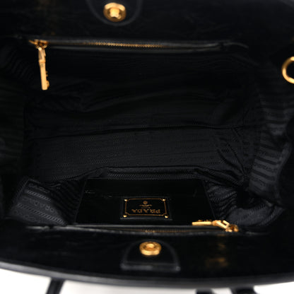 Prada Glossy Calfskin Phenix Shopping Tote Black 5 of 12