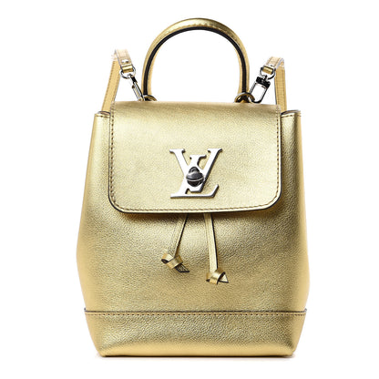 Louis Vuitton Metallic Calfskin Lockme Mini Backpack Gold 1 of 9