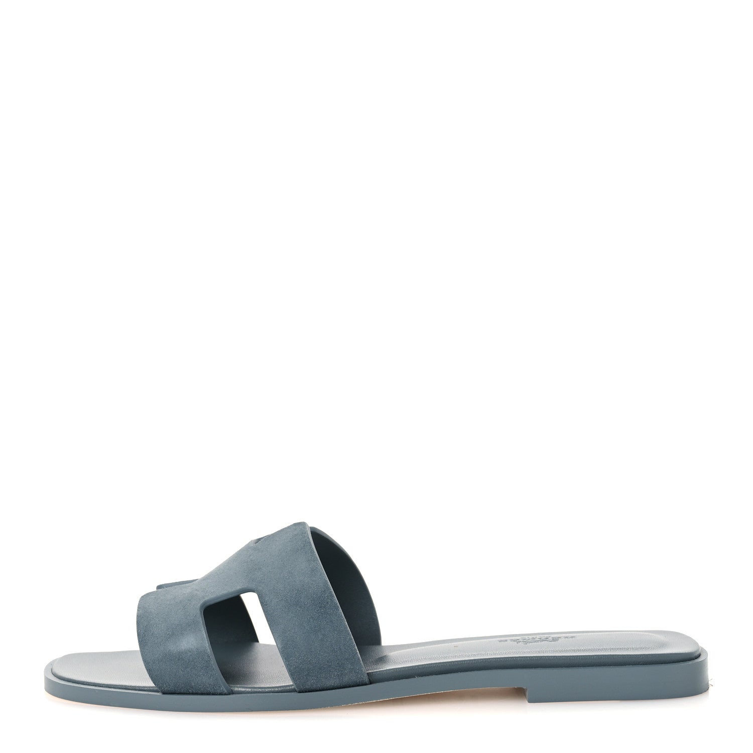 Hermes Suede Goatskin Oran Sandals 39 Bleu Tonnerre 39 Bleu Tonnerre 1 of 12