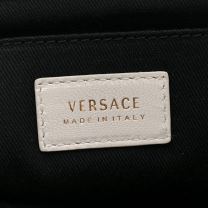 Versace Calfskin Quilted La Medusa Chain Flat Shoulder Bag White 6 of 10